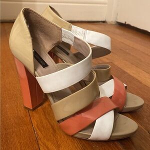 Joan & David Pumps Leather Heels 8.5 Colorblock